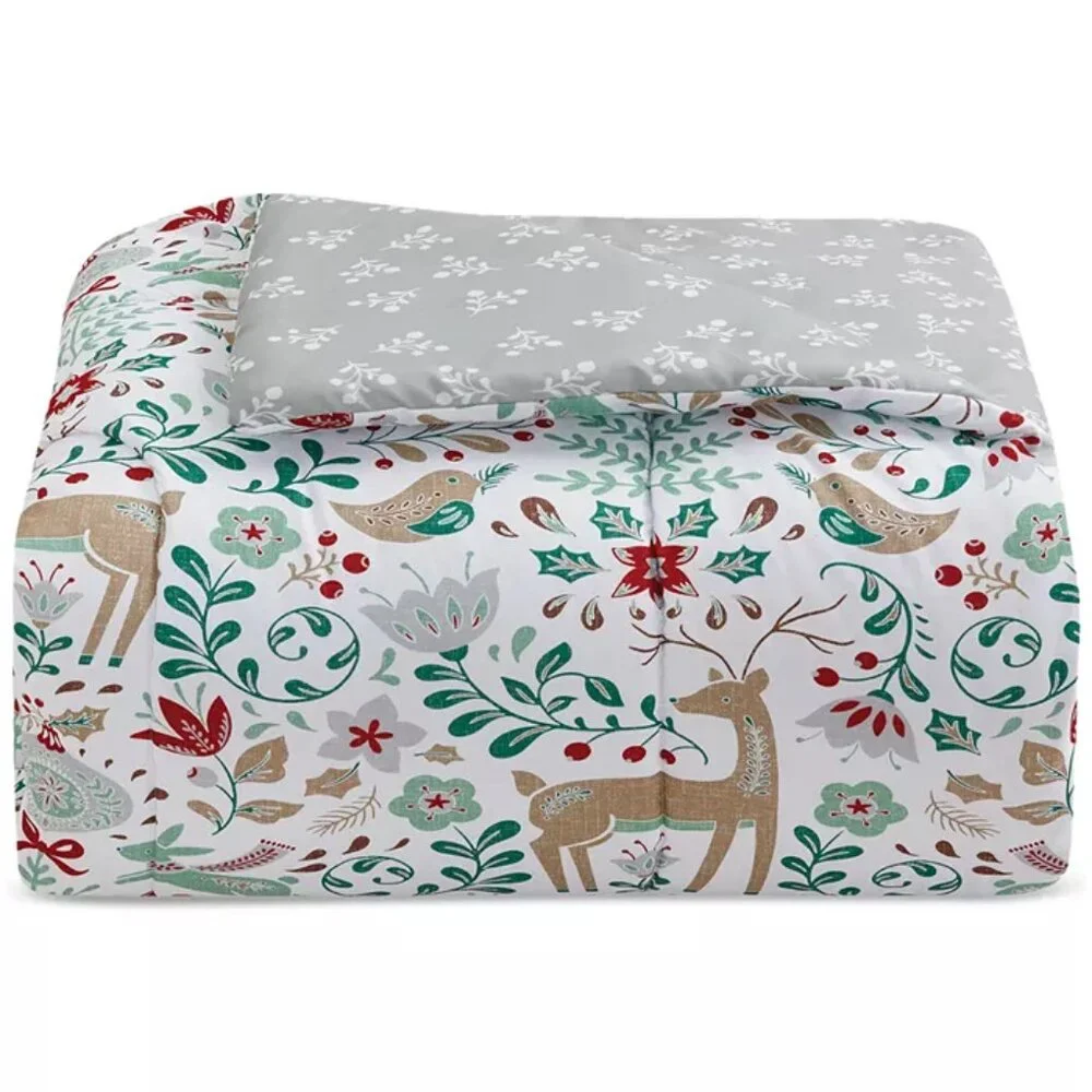 NWT Holiday Deer 3-Pc. Comforter Set Full/Queen